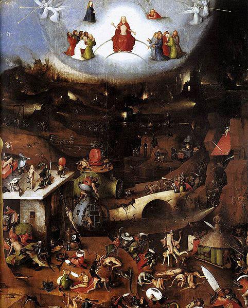 Hieronymus Bosch The last judgement Spain oil painting art